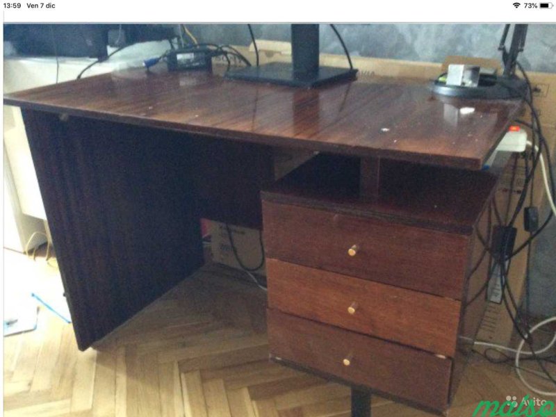 Советский письменный стол 7ящицов