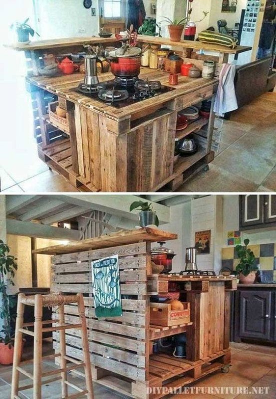 Кухня из европоддонов