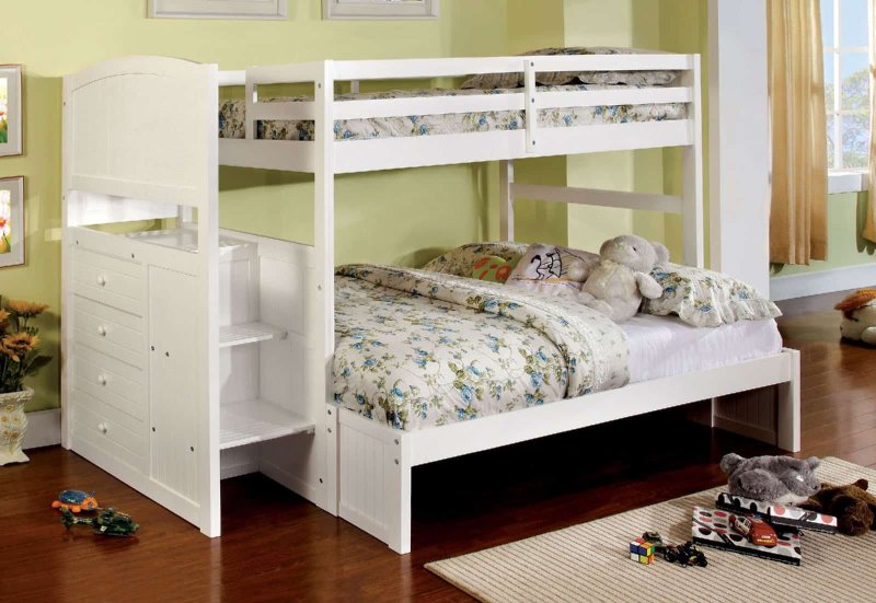 Двухъярусная кровать Twin/ Full (cm-bk588wh)