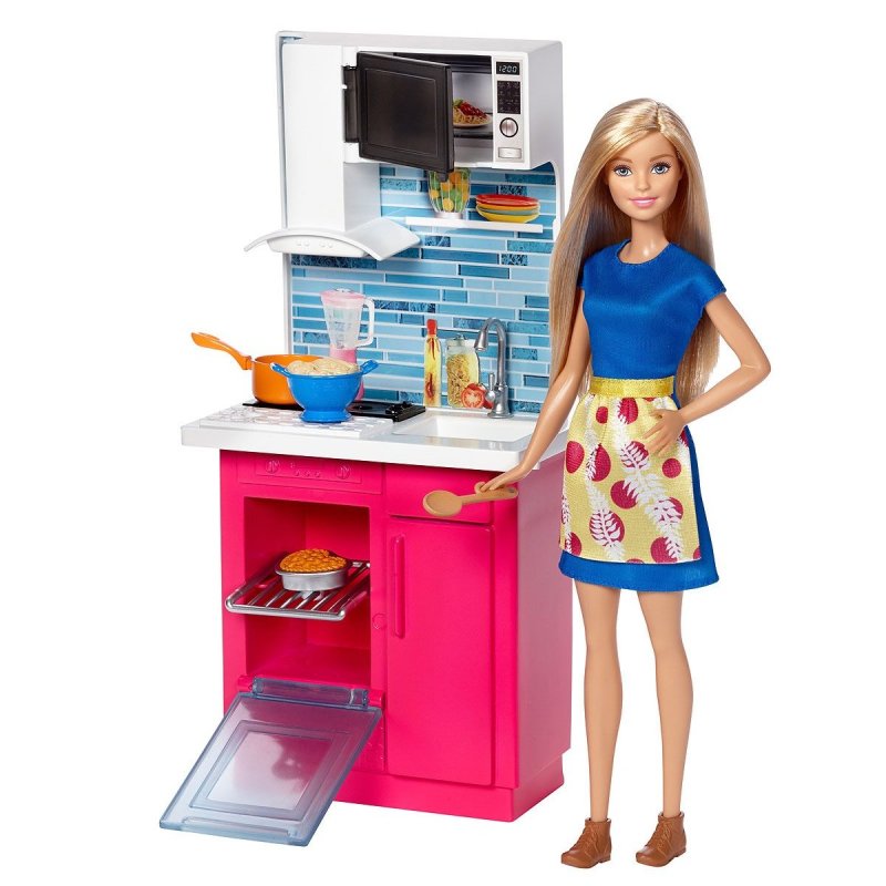 Кукла Barbie супер кухня с куклой frh73