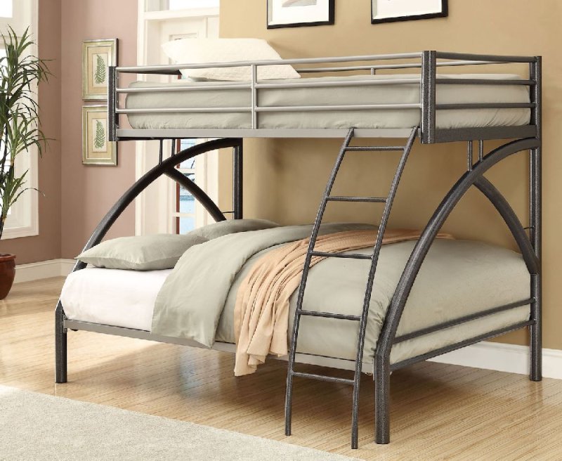 Двухъярусная кровать Gunmetal Full/Full Bunk Bed