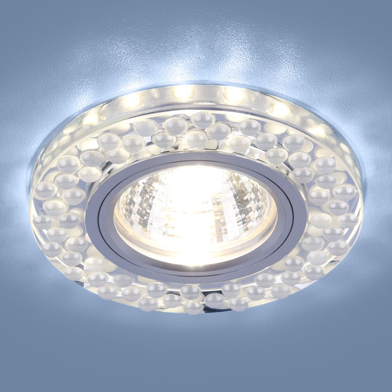 Светильник точечный-8371 mr16 WH/SL белый/серебро
