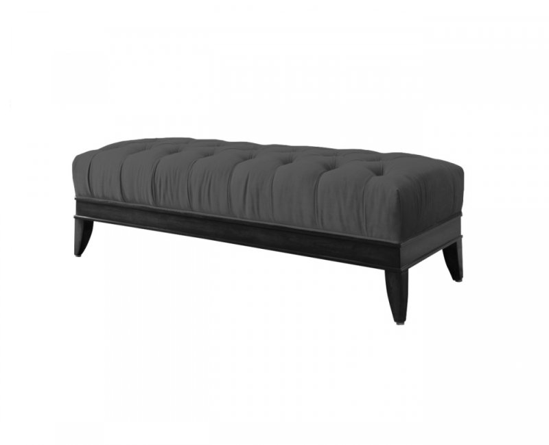Банкетка на коротких ножках Castro Armchair серый велюр