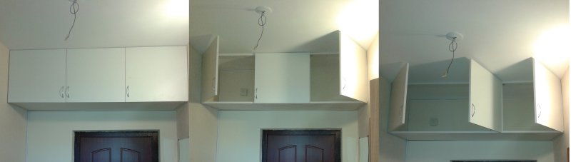 Дверцы с ручками для антресолей