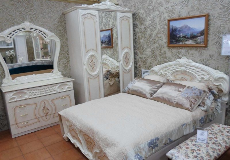 Спальный гарнитур Эвита слоновая кость