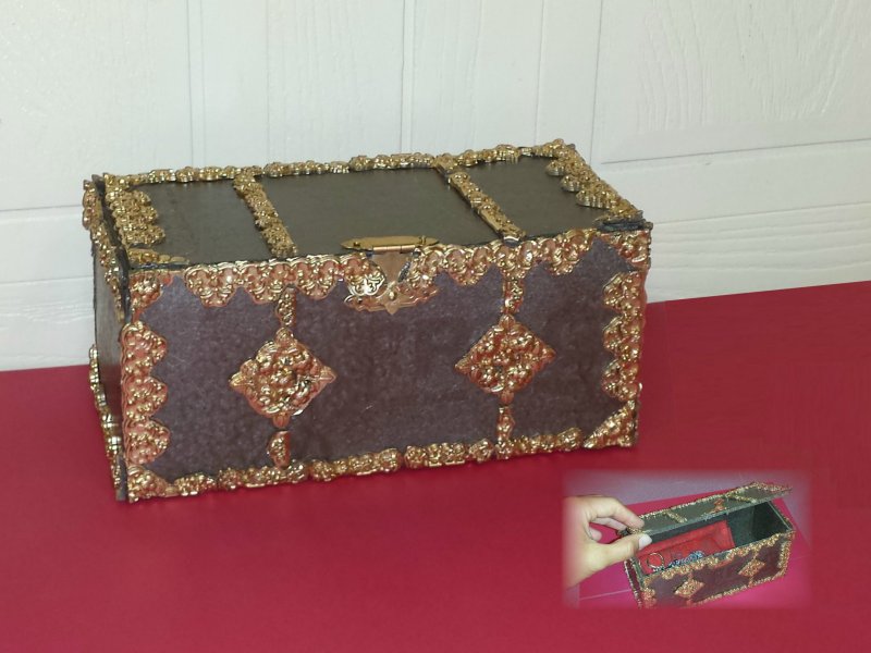 Шкатулка ларец из картона