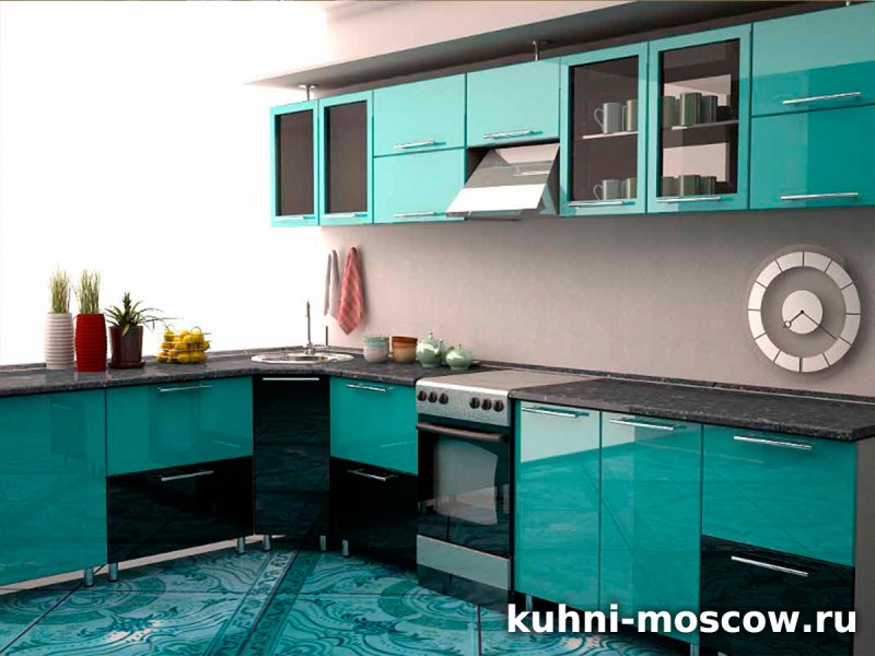 Кухня София морской изумруд