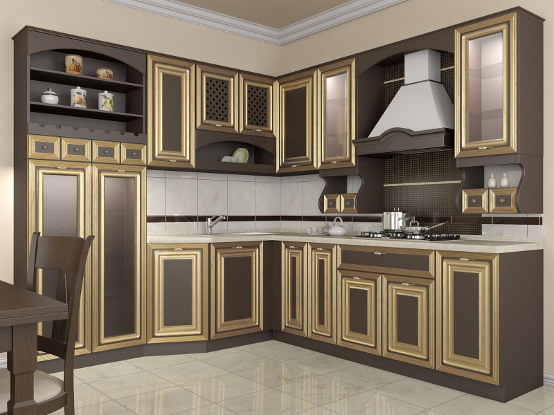 Двухцветные классические кухни